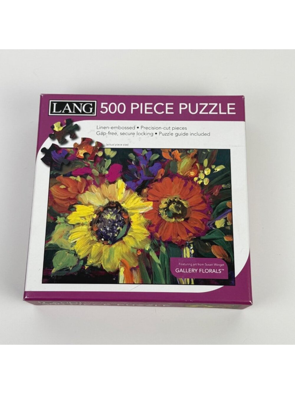 Lang Gallery Florals 500-Piece Jigsaw Puzzle Susan Winget Complete